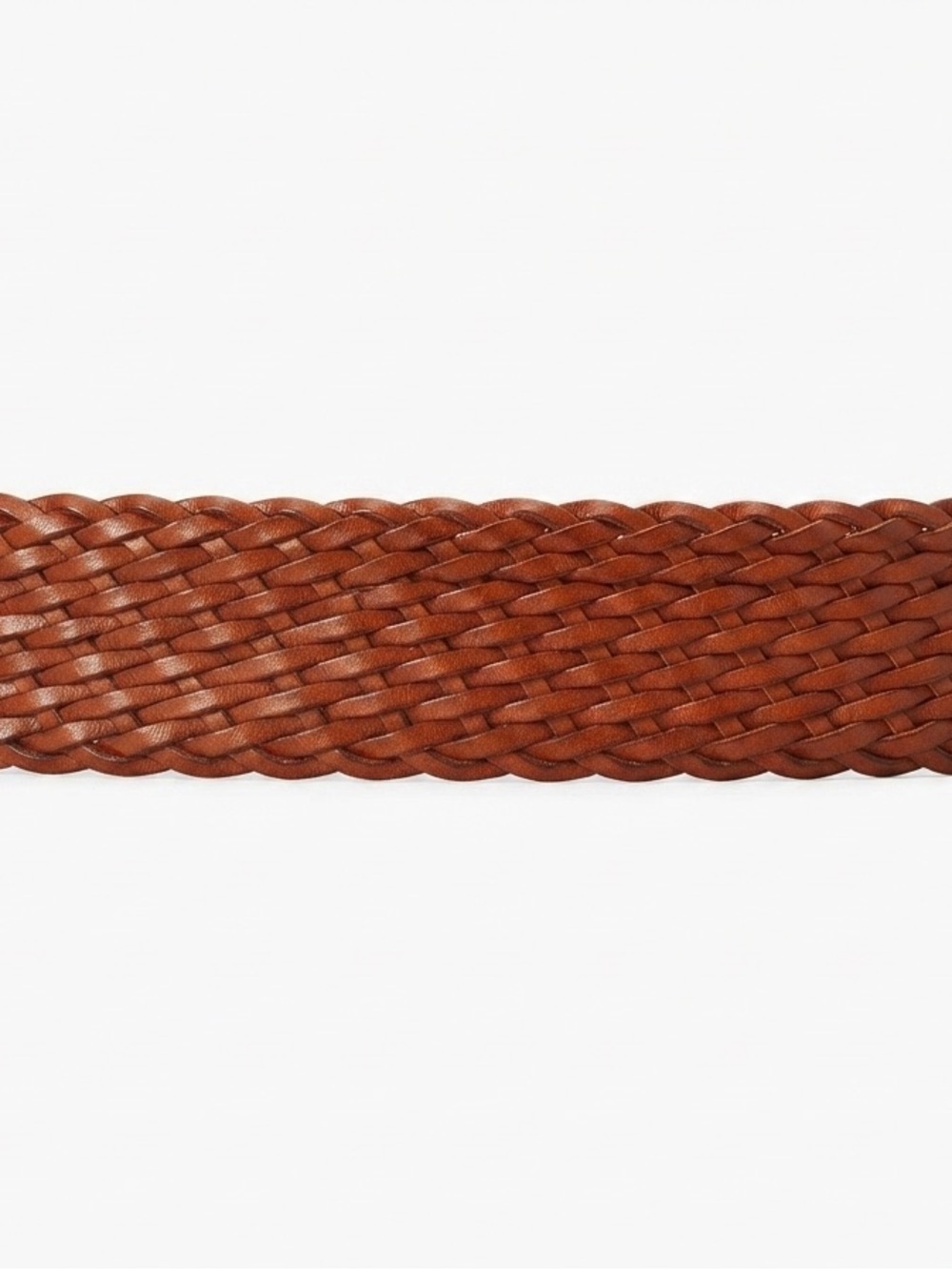 Nordstrom Handmade in Turkey Cognac Woven Leather Belt Medium - Picture 5 of 7